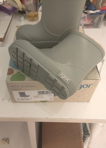 İgor Unisex Çocuk Gri Kürklü Yağmur Cizmesi - Görsel 5