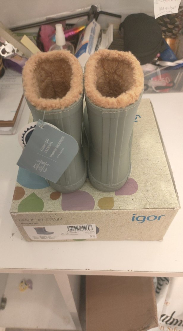 İgor Unisex Çocuk Gri Kürklü Yağmur Cizmesi - Görsel 3