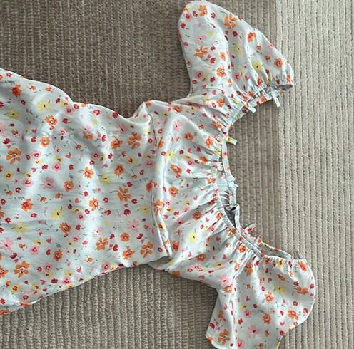 Diğer Coquette yazlık çiçekli mini elbise