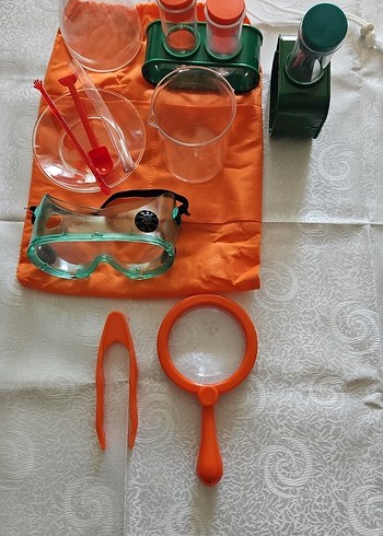 Turuncu Bilim Deney Seti ve Güvenlik Gözlüğü - Görsel 4