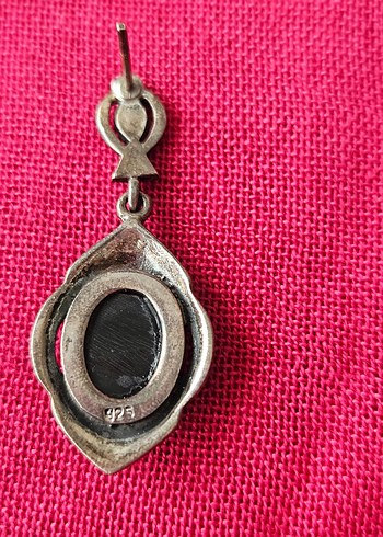 Gümüş Vintage Takı Seti Markazitli 925 Ayar - Görsel 5