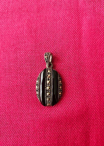 Gümüş Vintage Takı Seti Markazitli 925 Ayar - Görsel 2