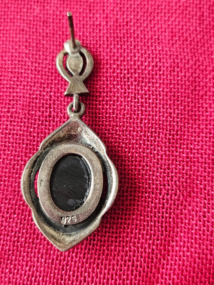 Gümüş Vintage Takı Seti Markazitli 925 Ayar - Görsel 5