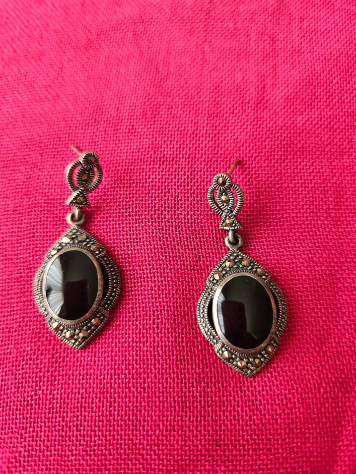 Gümüş Vintage Takı Seti Markazitli 925 Ayar - Görsel 4