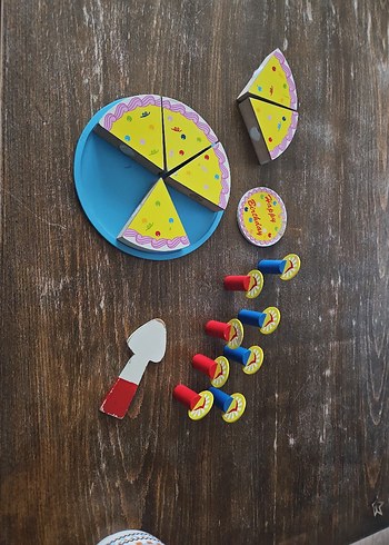 Doğum Günü Pastası Ahşap Antika Oyuncak FIRSAT - Görsel 2