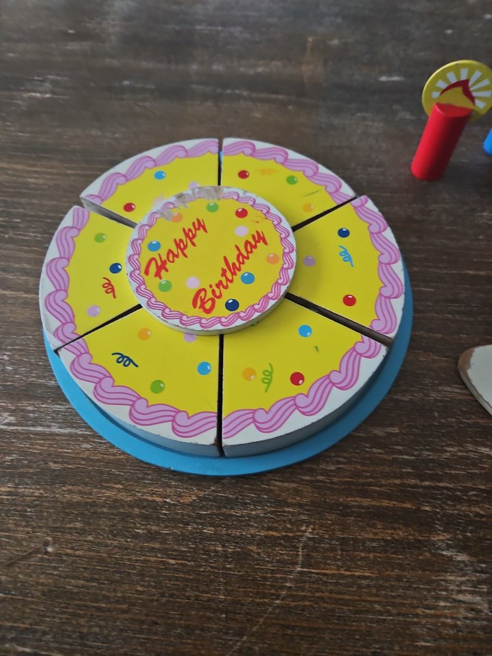 Doğum Günü Pastası Ahşap Antika Oyuncak FIRSAT - Görsel 3