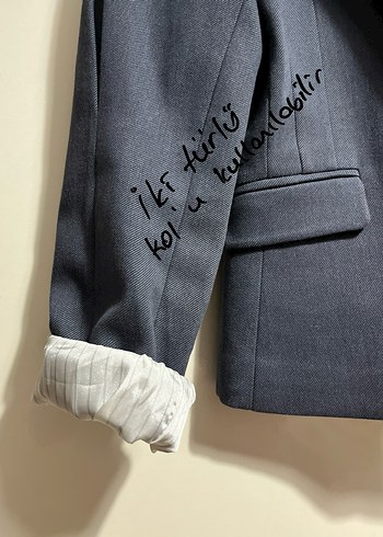 Belden oturtmalı Blazer Ceket - Görsel 8