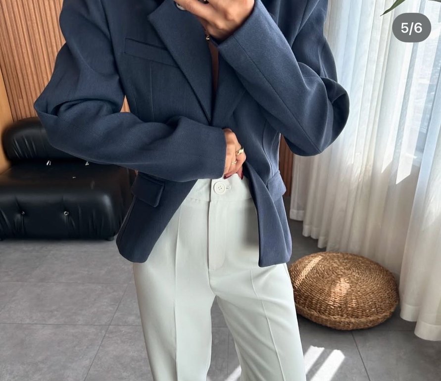 Belden oturtmalı Blazer Ceket - Görsel 2