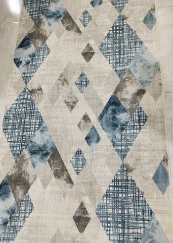 2 adet 3 metre 80 cm mavi Gri  Desenli Halı - Görsel 5