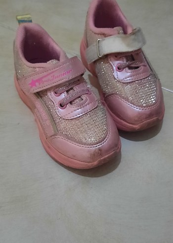 Kız Çocuk Pembe Cırt Cırtlı Spor Ayakkabı - Görsel 2