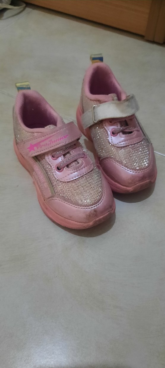 Kız Çocuk Pembe Cırt Cırtlı Spor Ayakkabı - Görsel 2