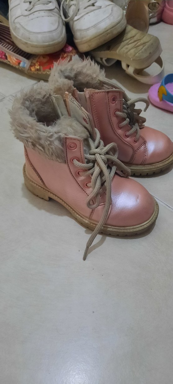 Kız Çocuk Pembe Kürklü Kauçuk Bot - Görsel 2