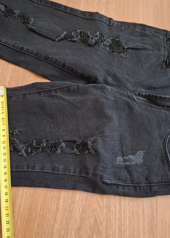 Siyah Yırtık Kadın Skinny Jean - Görsel 8