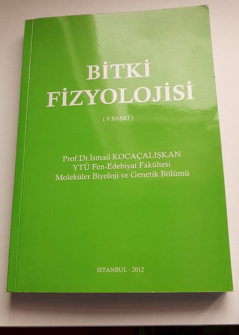 Bitki Fizyolojisi Kitabı - Prof. Dr. İsmail Kocaçalışkan