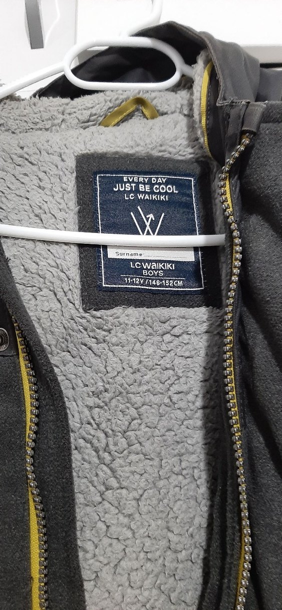 Gri Fermuarlı Erkek Kaban - Görsel 3