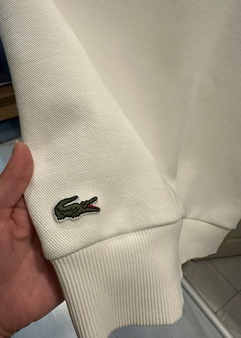 l/xl Beden beyaz Renk Orjinal Lacoste sweat