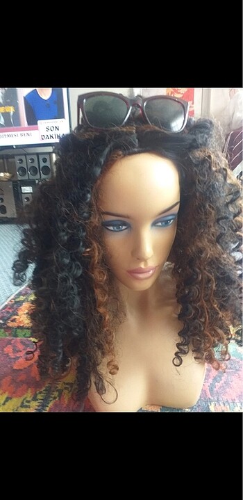 Beden 2 renkli afro peruk