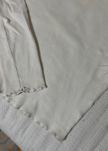 Beyaz Uzun Kollu Balıkçı Yaka Bluz - Görsel 2