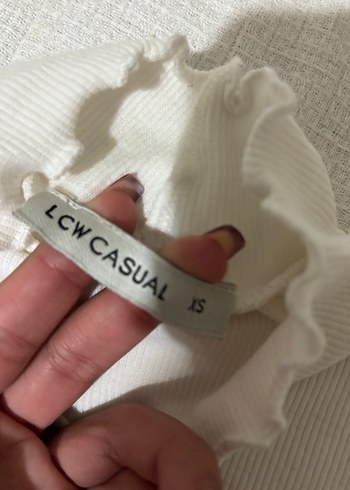 Beyaz Uzun Kollu Balıkçı Yaka Bluz - Görsel 3