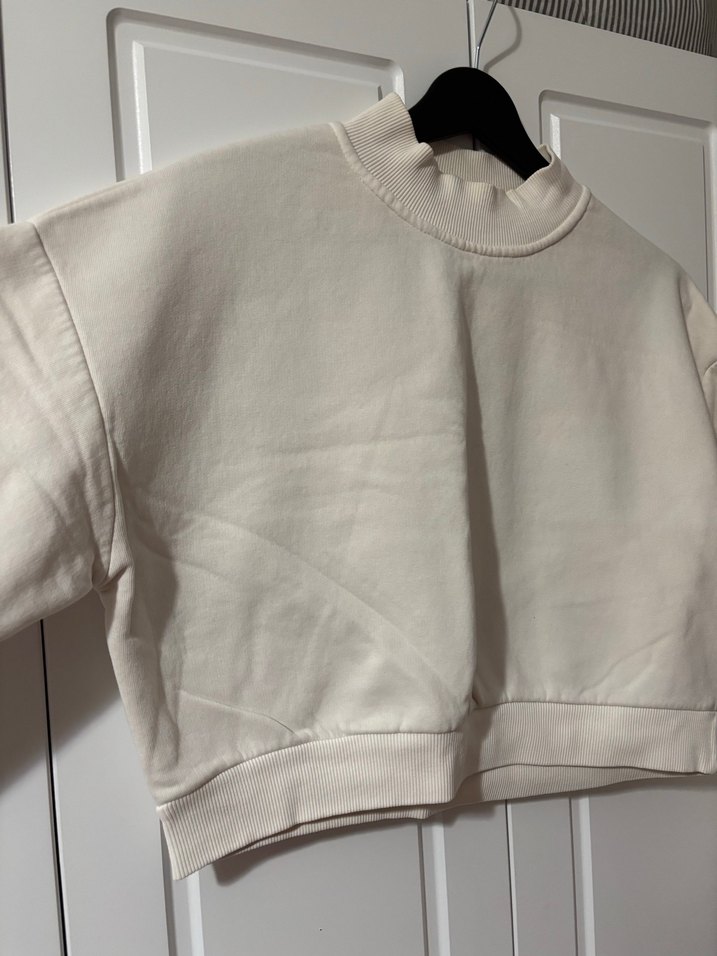 Yüksek Yaka Gri Kadın Sweatshirt - Görsel 2