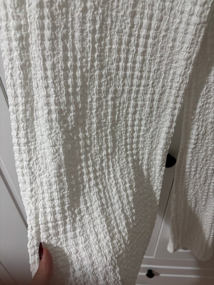 Beyaz Rahat Kesim Kadın Pantolon - Görsel 2