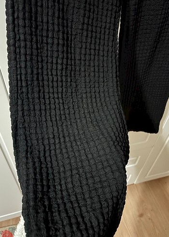 Kadın Siyah Gofle Pantolon - Görsel 2