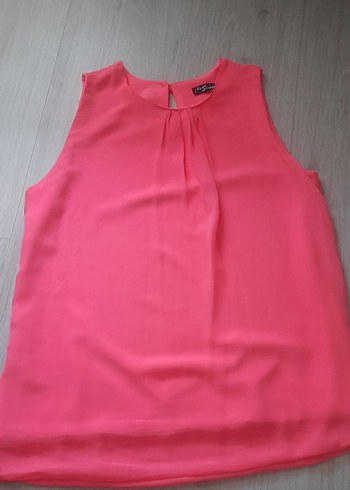 Pembe Kolsuz Pilili Kadın Bluz