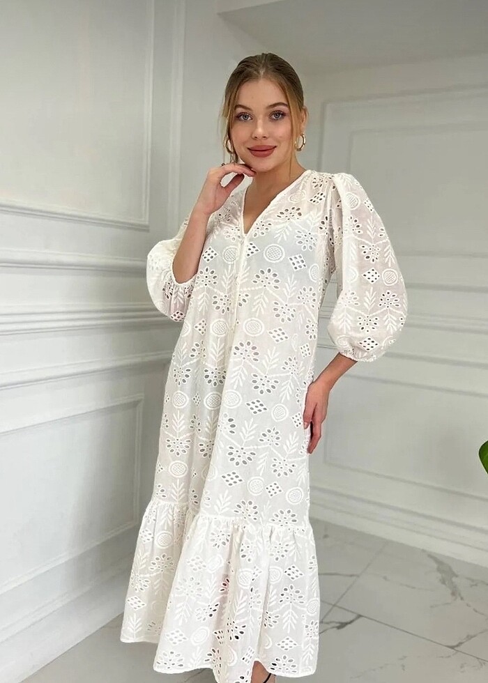 Dantel elbise - Görsel 3