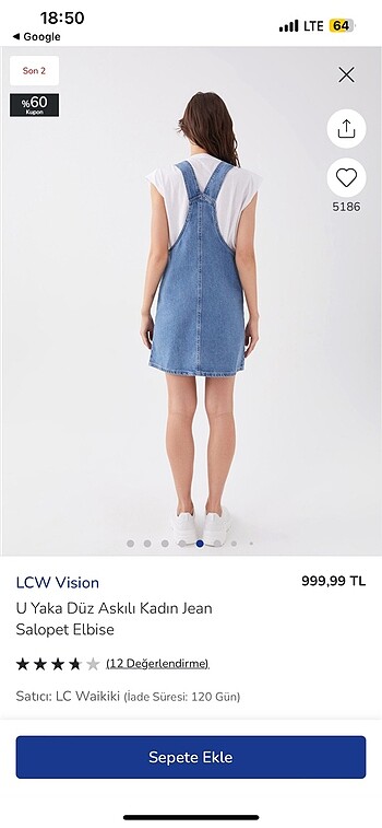 LC Waikiki Jean elbise