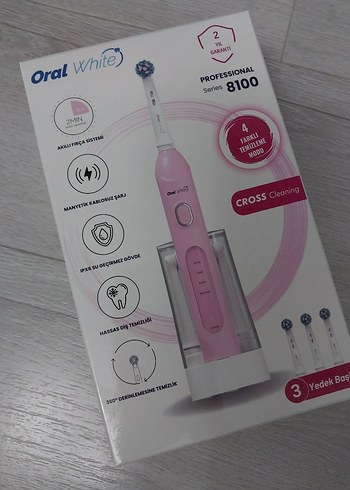  Beden Oral White Profesyonel 8100 Elektrikli Diş Fırçası