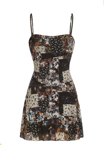 American Vintage Shein Vintage Desenli Elbise