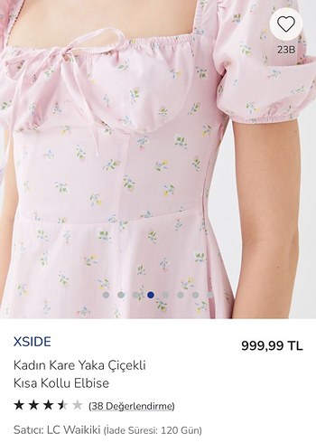 s Beden pembe Renk Cottagecore Toz Pembe Çiçekli Elbise