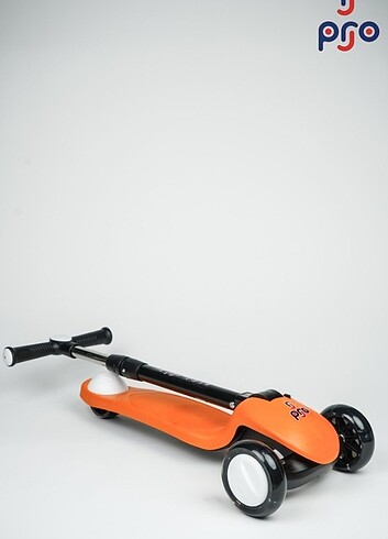  Beden turuncu Renk Katlanır 3 Tekerlekli Işıklı Scooter