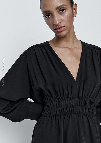 m Beden Massimo Dutti siyah elbise