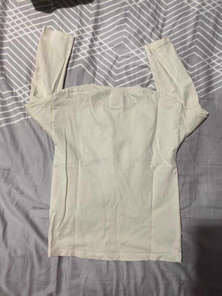 Yeşil Baskılı Kız Tişörtü, Uzun Kollu - Görsel 3