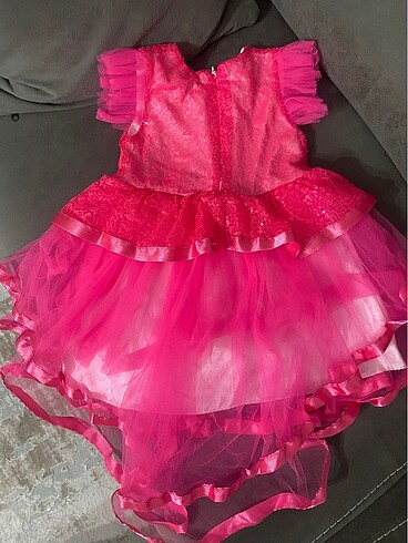 Barbie Pembe Gelinlik Tütü Elbise - Görsel 2