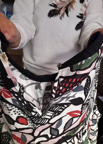 Gri Desenli Midi Hamile Elbisesi - Görsel 4