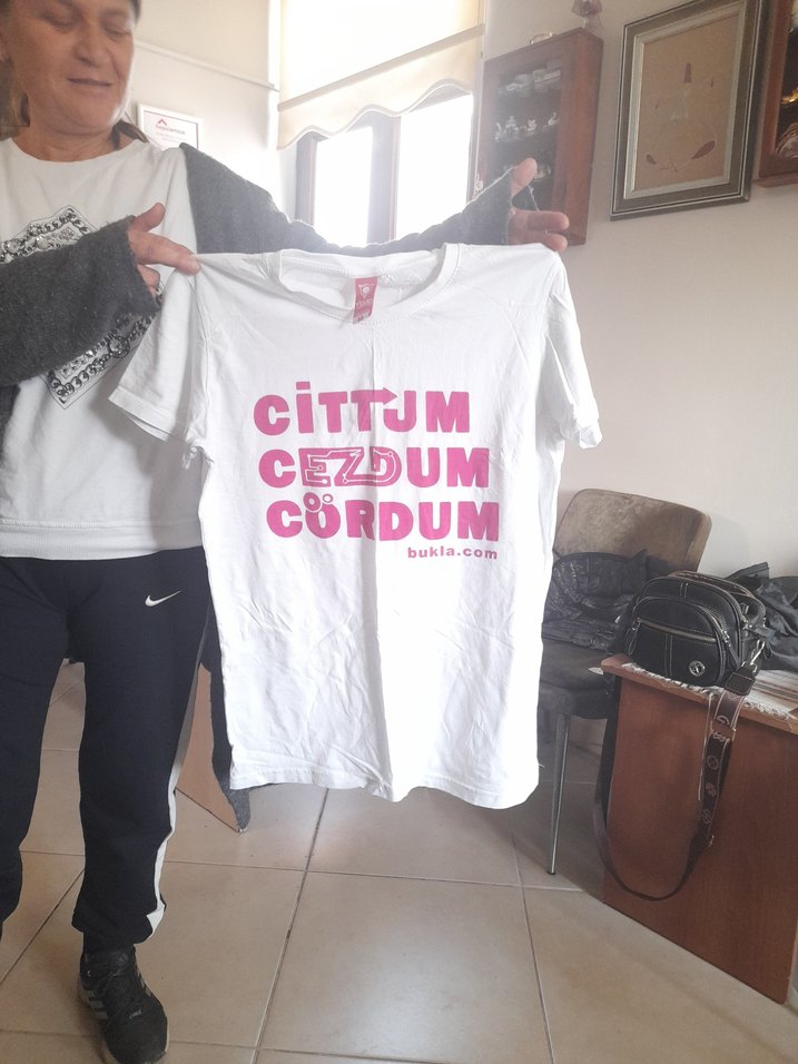 Baskılı Pamuklu Beyaz Tişörtü - Görsel 3