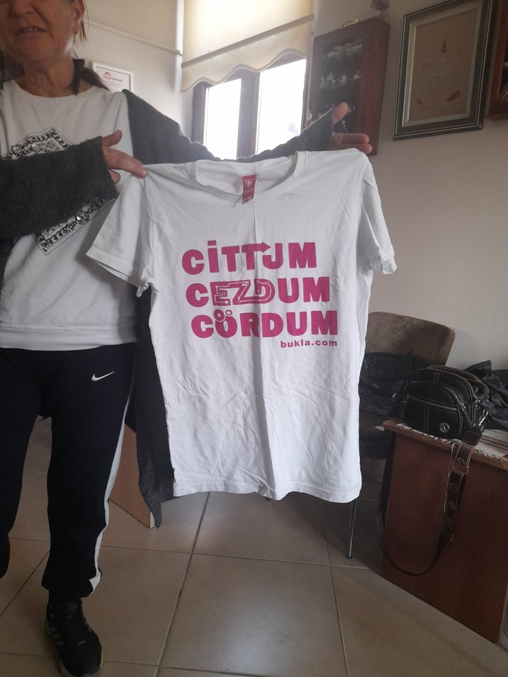 Baskılı Pamuklu Beyaz Tişörtü - Görsel 2