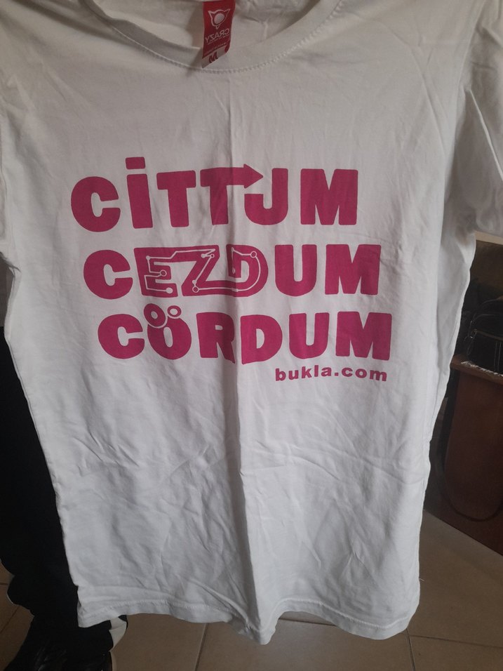 Baskılı Pamuklu Beyaz Tişörtü - Görsel 5