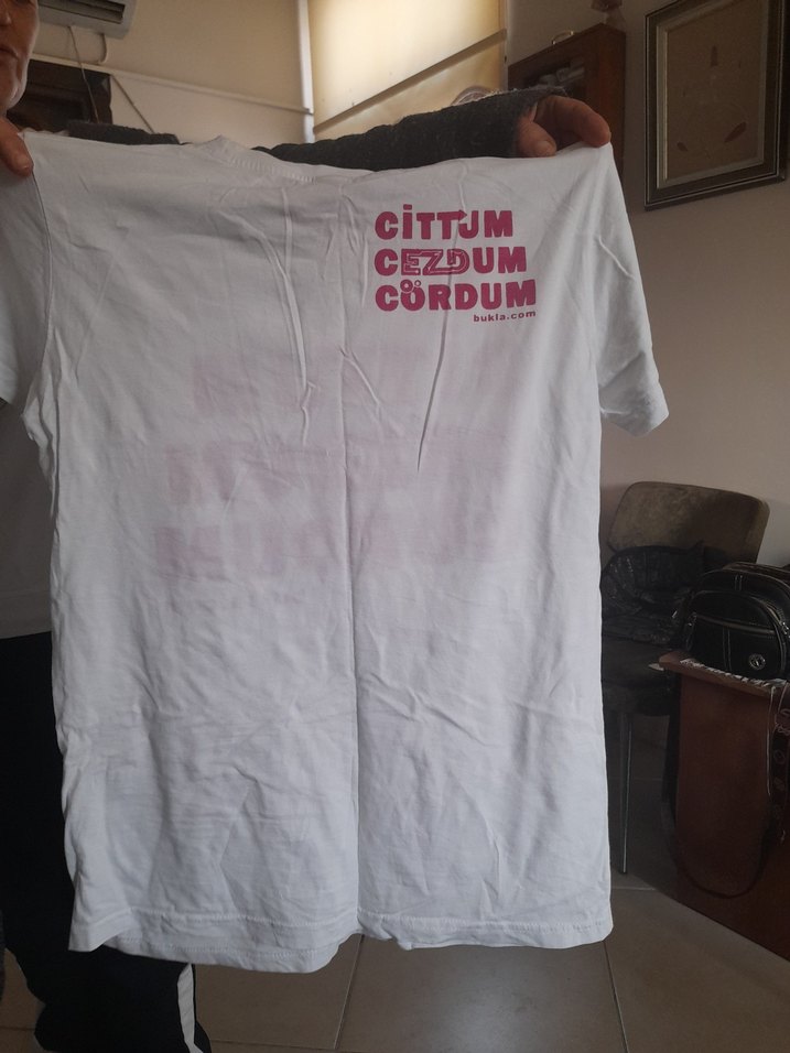 Baskılı Pamuklu Beyaz Tişörtü - Görsel 4