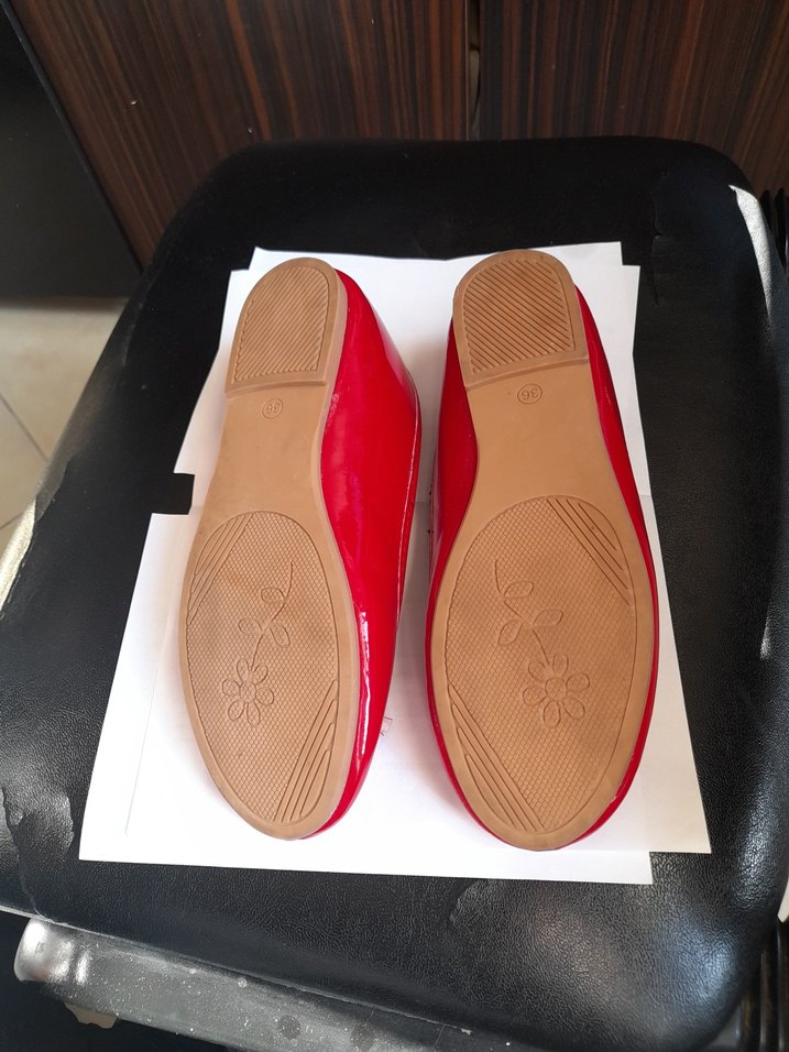 Klasik Kırmızı Puantiyeli Kız Babet - Görsel 2