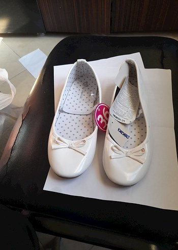 Kız Çocuk Beyaz Babet Ayakkabı - Görsel 3