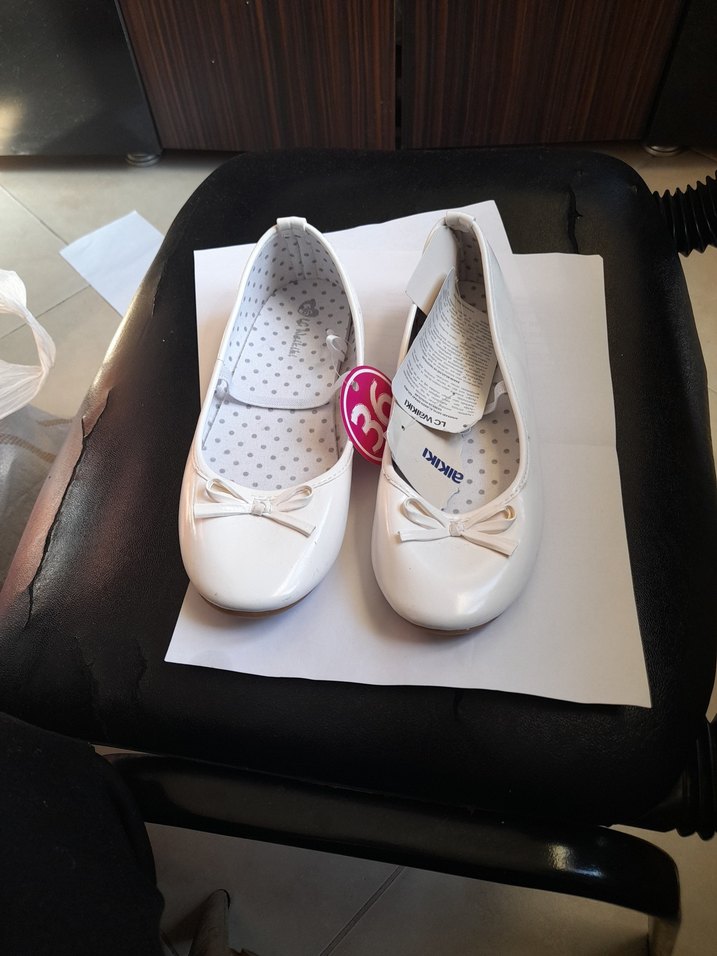 Kız Çocuk Beyaz Babet Ayakkabı - Görsel 4