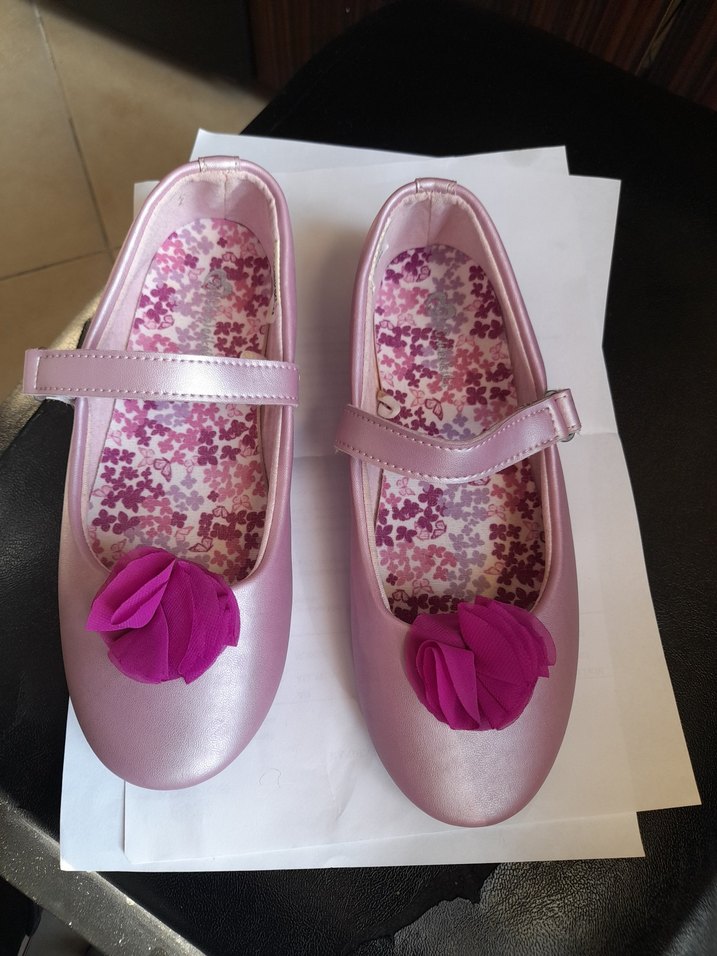 Pembe Fırfırlı Kız Babet Ayakkabı - Görsel 4