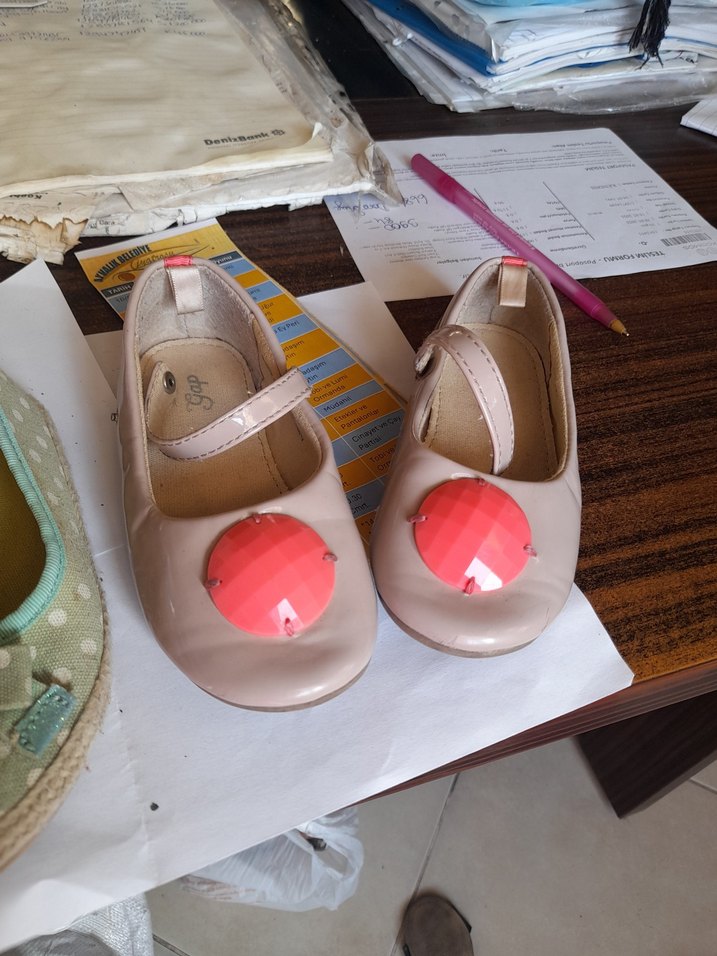 Bohem Tarzı Kız Çocuk Babetler, Tokalı, Çok Renkli - Görsel 5