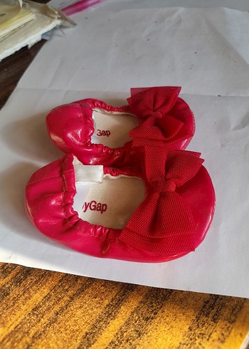 Kız Çocuk Kırmızı Fiyonklu Babet Ayakkabı - Görsel 3