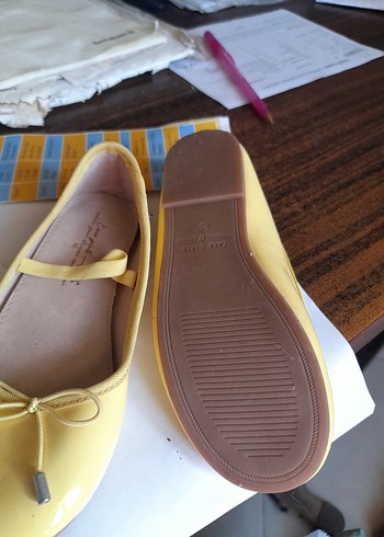 Sarı Tokalı Kız Babet Ayakkabı - Görsel 3