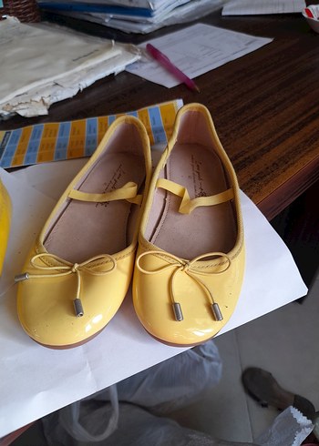 Sarı Tokalı Kız Babet Ayakkabı - Görsel 2