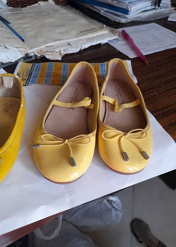 Sarı Tokalı Kız Babet Ayakkabı - Görsel 6